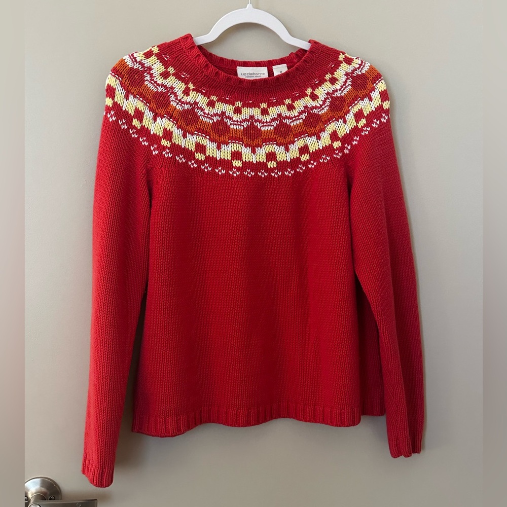 Vintage Pink Fair Isle Sweater
